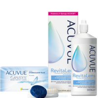 Acuvue Oasys  (6 линз) + ACUVUE RevitaLens 300ml с контейнером